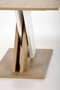 MASA DINING EXTENSIBILA XARELTO, STEJAR LANCELOT/ALB, 130/175 CM, DIN PAL MELAMINAT, STIL MODERN - Img 8