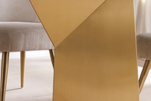 MASA DINING, EXTRAVAGANCIA 200CM, BLAT DIN MARMURA ALBA SI PICIOARE METAL, ARTIM GROUP SELECTION - Img 12