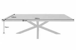 MASA DINING, GALAXY, 240CM, DIN LEMN MASIV PIN, COD 40660, STIL INDUSTRIAL - Img 4