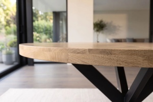 MASA DINING INFINITY HOME 120CM, 3 LOCURI, REALIZATA DIN METAL SI LEMN DE MANGO , CULOARE NATUR, INVICTA INTERIOR - Img 7