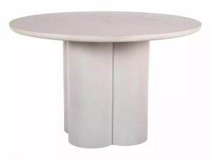 MASA DINING/LIVING ROTUNDA, GRI DESCHIS, 120/74 CM, CONFECTIONATA DN MDF SI MICROCIMENT - Img 2