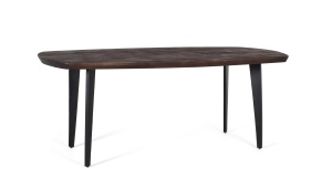MASA DINING NERIA 200CM, REALIZATA DIN LEMN DE MANGO, CULOARE NUC/NEGRU, GINER Y COLOMER - Img 2