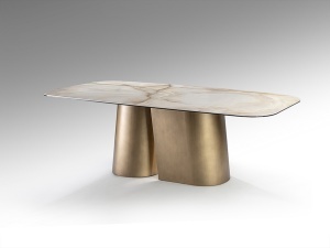MASA DINING, NUMA 240CM, METAL, STICLA SI PORTELAN, DESIGN MODERN, SCHULLER - Img 4