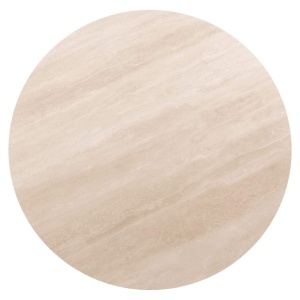 MASA DINING RITZ, 120Ø, 213743, CONFECTIONATA DIN LEMN DE STEJAR, MDF, TRAVERTIN SI LEMN RECICLAT, MARO/NISIPIU, STIL MODERN - Img 2