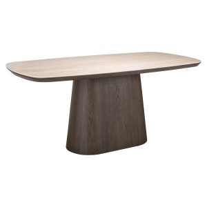 MASA DINING RITZ 200cm, REALIZATA DIN MDF, CERAMICA TRAVERTIN SI FURNIR DE STEJAR, CULOARE MARO/BEJ, STIL MODERN, RICHMOND - Img 3