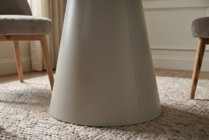MASA DINING ROTUNDA VOGUE 120CM, REALIZATA DIN MATERIAL MDF, CULOARE MARMURA/GRI, INVICTA INTERIOR - Img 6