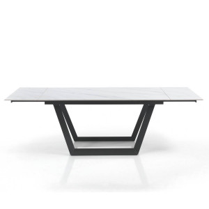 MASA ELEGANTA EXTENSIBILA 160/240CM, RAUL 1, COD 5553, STIL MODERN, REALIZATA DIN METAL SI CERAMICA - Img 4