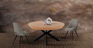 MASA EXTENSIBILA 130/230CM, STOR WOOD, DIN METAL SI BLAT DIN FURNIR, ARTIM GROUP SELECTION - Img 5