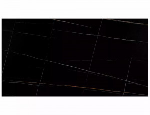 MASA EXTENSIBILA, 160/220 CM, EFECT DE MARMURA NEAGRA/STEJAR/NEGRU MAT, DIN CERAMICA, MDF SI METAL, STIL MODERN - Img 8