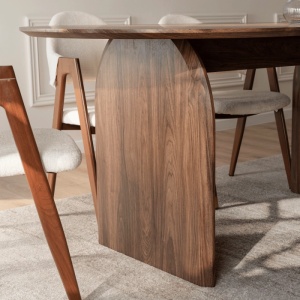 MASA EXTENSIBILA 200-300CM, ARTIM MEBLE, REALIZATA DIN MDF, CULOARE NUC, STIL MODERN - Img 5