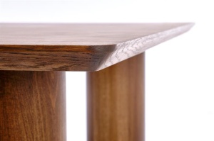 MASA EXTENSIBILA MELTON, 200/300 CM, NUC, DIN MDF, FURNIR NATURAL SI LEMN MASIV DE FAG, STIL MODERN - Img 7