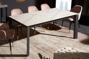 MASA EXTENSIBILA OFFICE, 180-240CM, MODEL X7, CERAMICA/STICLA, ASPECT MARMURA - Img 4
