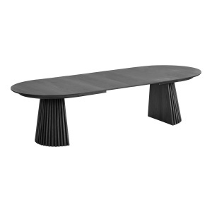 MASA EXTENSIBILA OSAKA 120x200-250-300x75CM, , REALIZAT DIN FURNIR DE STEJAR, CULOARE NEAGRA, ARTIM HOUSE