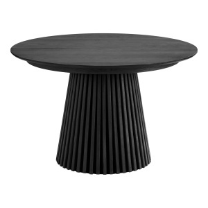 MASA EXTENSIBILA ROTUNDA OSAKA ø120x120-160-200x75cm, REALIZATA DIN MDF, FURNIR, CULOARE NEAGRA, HOUSE NORDIC - Img 4