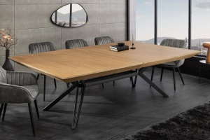 MASA EXTESIBILA DE MARI DIMENSIUNI, GIANT 180- 320CM, FURNIR LEMN DE STEJAR SI METAL, ASPECT STEJAR, ARTIM GROUP SELECTION - Img 7