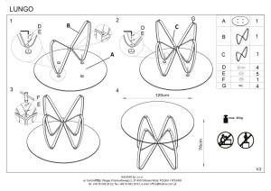 MASA LIVING STIL LUNGO, TRANSPARENT/AURIU ANTICHIZAT, 120 CM, BLAT DIN STICLA SI PICIOARE DIN METAL, STIL MODERN - Img 4