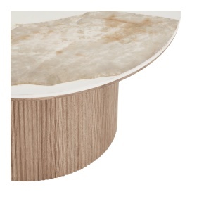 MASUTA ATHENS 80CM, DIN LEMN SI CERAMICA, CULOARE ALB/MARO, HOUSE NORDIC - Img 4
