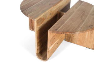 MASUTA CAFEA DENIK 80CM, REALIZATA DIN LEMN DE SALCAM, CULOARE NATUR, GINER Y COLOMER - Img 4