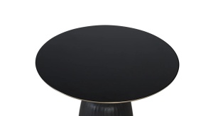 MASUTA CAFEA MARENA 75CM, REALIZATA DIN ALUMINIU SI STICLA, CULOARE NEGRU/AURIU, GINER Y COLOMER - Img 4