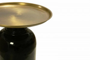 MASUTA DE CAFEA 50CM, ELEGANCIA, ALBASTRU/AURIU, METAL, DESIGN MODERN, COD 43497 - Img 3