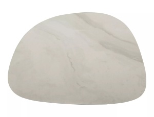 MASUTA DE CAFEA BELLO B, 75CM, ALB LUCIOS/CUPRU, BLAT DIN STICLA, CERAMICA SI METAL, STIL MODERN - Img 4