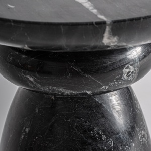 MASUTA DE CAFEA BLEASBY 35CM, DIN MARMURA DE CULOARE NEAGRA, DESIGN CONTEMPORAN, VICAL HOME - Img 3