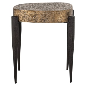 MASUTA DE CAFEA DECLAN, NEGRU/AURIU, 825067, CONFECTIONATA DIN PLACAJ, MDF SI FIER, STIL MODERN - Img 3