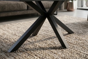 MASUTA DE CAFEA GALAXIE 100CM, DIN METAL SI CERAMICA, CULOARE ALB/NEGRU, INVICTA INTERIOR - Img 3