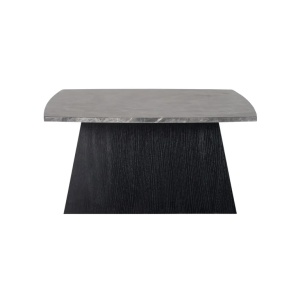 MASUTA DE CAFEA GEISHA, 90 CM, EFECT DE MARMURA GRI/NEGRU, DIN LEMN SI MARMURA, RICHMOND INTERIORS - Img 2