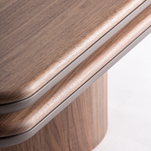 MASUTA DE CAFEA KEXBY 80CM, FURNIR DE NUC DE CULOARE MARO, STIL CONTEMPORAN, VICAL HOME - Img 6