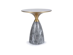 MASUTA DE CAFEA LEO ALB CU EFECT DE MARMURA/GRI, STIL MODERN