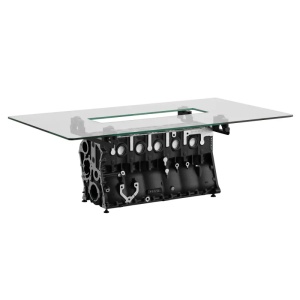 MASUTA DE CAFEA MOTOR 140CM, DIN METAL SI STICLA, ARTIM SELECTION - Img 7