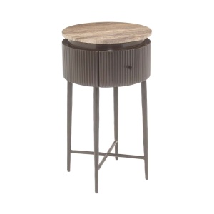 MASUTA DE CAFEA MULTIFUNCTIONALA RUSSO, 214319, CONFECTIONATA DIN MDF, ALAMA SI TRAVERTIN, MARO, STIL MODERN