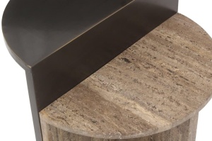 MASUTA DE CAFEA MULTIFUNCTIONALA RUSSO, 214323, CONFECTIONATA DIN MDF, ALAMA SI TRAVERTIN, MARO, STIL MODERN - Img 7