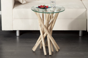 MASUTA DE CAFEA NATURALA 35CM, DRIFTWOOD 198071-1 + 19807-2 DESIGN RUSTIC