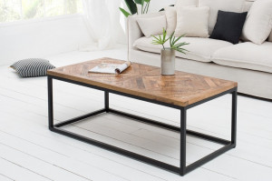 MASUTA DE CAFEA RETRO ,INFINITY HOME 100CM, DIN LEMN MASIV DE MANGO SI METAL