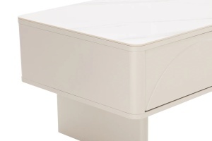 MASUTA DE CAFEA SAVOY 120CM, 3D, REALIZATA DIN MDF SI PLACA CERAMICA, CULOARE ALBA, ARTIM GROUP SELECTION - Img 5
