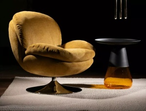 MASUTA DE CAFEA TIFFANY A, 50 CM, NEGRU MAT/PORTOCALIU, BLAT DIN METAL SI CADRU DIN STICLA, STIL MODERN - Img 3