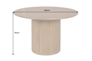 MASUTA DINING ROTUNDA, TRES CHIC, 120CM, ROTUNDA, LEMN DE MANGO CU SPATIU DE DEPOZITARE, ARTIM GROUP SELECTION - Img 4