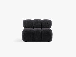 MODUL CANAPEA BELLIS, GRI GRAFIT, CU TAPITERIE DIN TEXTIL BOUCLE ROLF, MICADONI