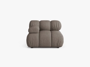 MODUL CANAPEA BELLIS, PE STANGA, CAPPUCCINO, CU TAPITERIE DIN TEXTIL STRUCTURAT, LIBERTY, MICADONI