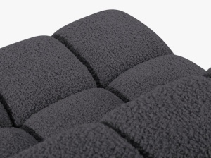 MODUL CANAPEA BELLIS, PE STANGA, GRI GRAFIT, CU TAPITERIE DIN TEXTIL BOUCLE ROLF, MICADONI - Img 4