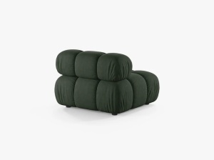 MODUL CANAPEA BELLIS, VERDE INCHIS, CU TAPITERIE DIN TEXTIL STRUCTURAT LIBERTY, MICADONI - Img 3