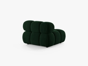 MODUL CANAPEA BELLIS, VERDE SMARALD, CU TAPITERIE DIN CATIFEA BLUVEL, MICADONI - Img 3