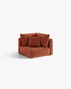 MODUL CANAPEA BLOOM, CARAMIZIU, 105X97 CM, CU TAPITERIE DIN TEXTIL STRUCTURAT WIND, MICADONI - Img 2