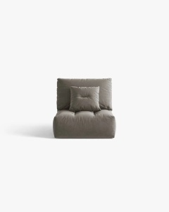 MODUL CANAPEA BLOOM, GRI, 95X97 CM, CU TAPITERIE DIN TEXTIL CATIFEA CASINO, MICADONI