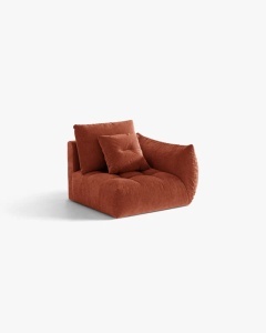 MODUL CANAPEA BLOOM, PE DREAPTA, CARAMIZIU, 116X97 CM, CU TAPITERIE DIN TEXTIL STRUCTURAT WIND, MICADONI - Img 2