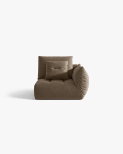 MODUL CANAPEA BLOOM, PE DREAPTA, MARO DESCHIS, 116X97 CM, CU TAPITERIE DIN TEXTIL CATIFEA CASINO, MICADONI