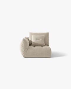MODUL CANAPEA BLOOM, PE STANGA, BEJ DESCHIS, 116X97 CM, CU TAPITERIE DIN TEXTIL STRUCTURAT WIND, MICADONI