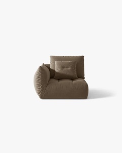MODUL CANAPEA BLOOM, PE STANGA, MARO DESCHIS, 116X97 CM, CU TAPITERIE DIN TEXTIL CATIFEA CASINO, MICADONI